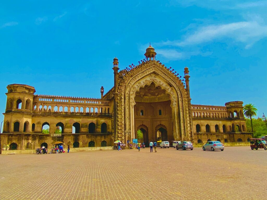 a very large building with a massive entrance